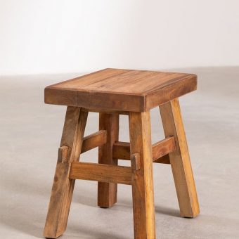 stool with recycled wood